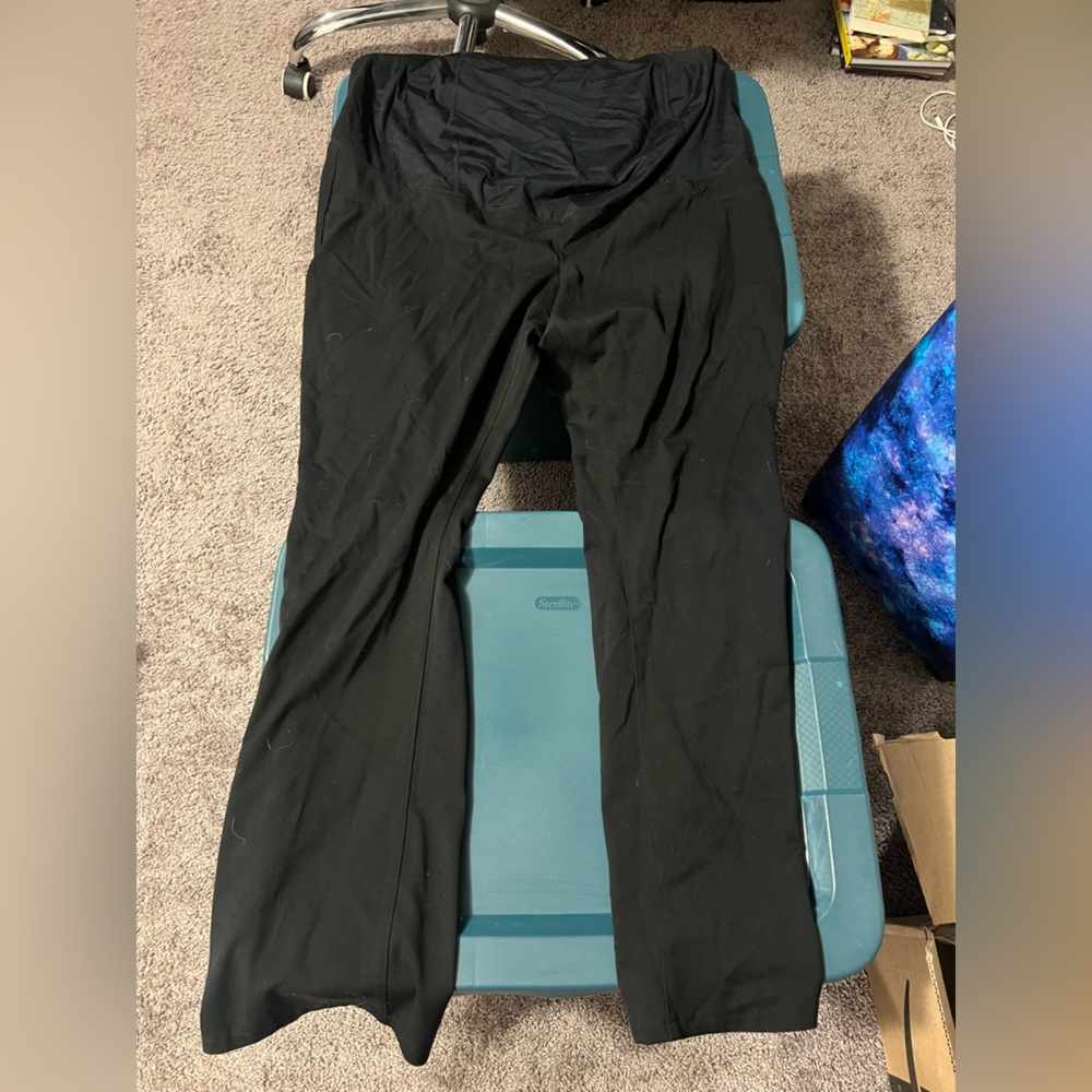 Plus size Black maternity leggings